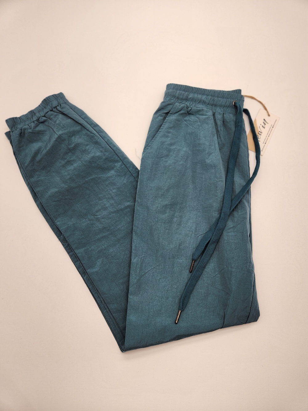 New In Teal Lightweight Jogger Pants Size Small NWT Drawstring Athleisure